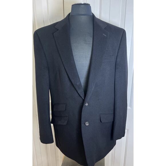 Lauren Ralph Lauren Men’s Silk Blend Black Blazer 2 Button 42L - Picture 1 of 8